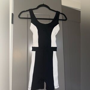 Year of Ours Black and White Short Onesie